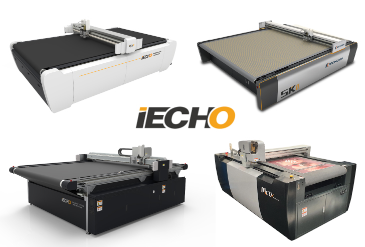 Image of a selective range of IECHO flatbed cutter  
