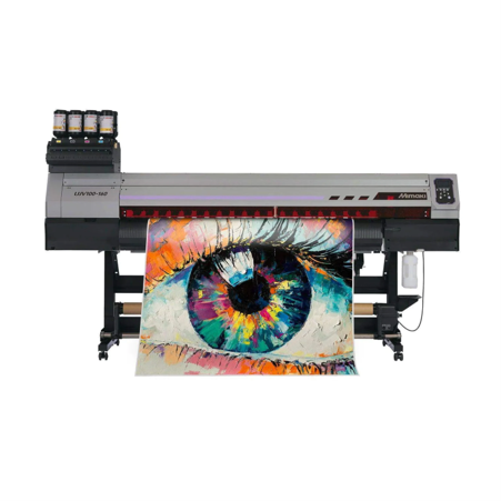 Mimaki UJV100 wide format printer for UV roll-to-roll printing and high-quality production. 