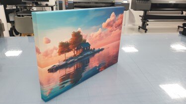 picture of a canvas that has been made using printable canvas material  